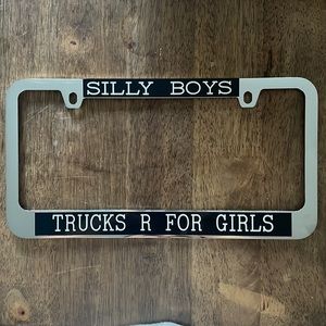 Personalized license plate.